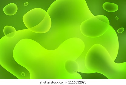 Light Green vector background with curved circles. Glitter abstract illustration with wry lines. The best blurred design for your business.