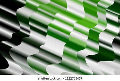 Light Green vector background with curved circles. Glitter abstract illustration with wry lines. The elegant pattern for brand book.