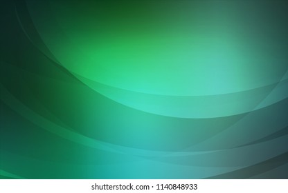 Light Green vector background with curved circles. Creative illustration in halftone marble style with gradient. Marble style for your business design.