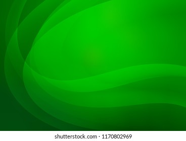 Light Green vector background with curved shapes. Glitter abstract illustration with wry lines. Marble design for your web site.