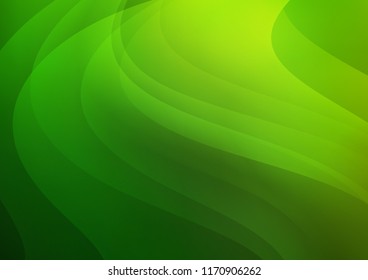 Light Green vector background with curved lines. Glitter abstract illustration with colored sticks. Best design for your ad, poster, banner.
