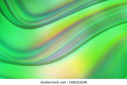 Light Green vector background with curved circles. Blurred geometric sample with gradient bubbles.  Marble style for your business design.