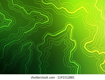 Light Green vector background with curved circles. Glitter abstract illustration with wry lines. The elegant pattern for brand book.