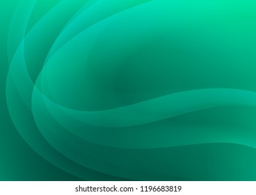 Light Green vector background with curved circles. A completely new color illustration in marble style. Marble style for your business design.