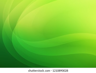 Light Green vector background with curved circles. Shining crooked illustration in marble style. A new texture for your  ad, booklets, leaflets.