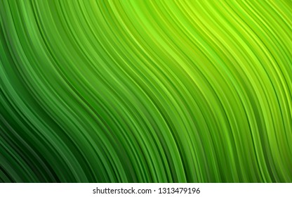Light Green vector background with curved circles. Geometric illustration in marble style with gradient.  Textured wave pattern for backgrounds.