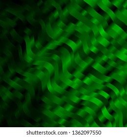 Light Green vector background with curved lines. Colorful illustration in abstract style with bent lines. Smart design for your promotions.