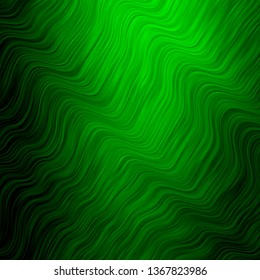 Light Green vector background with curved lines. Colorful illustration in circular style with lines. Design for your business promotion.