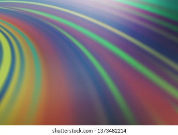 Light Green vector background with curved circles. A completely new color illustration in marble style. New composition for your brand book.