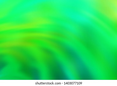 Light Green vector background with curved lines. Shining colorful illustration in simple style. The best colorful design for your business.