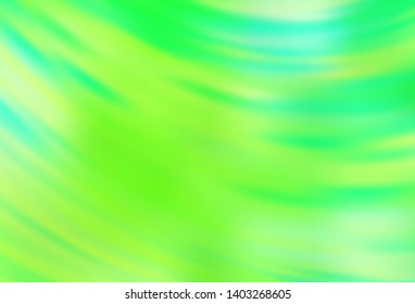 Light Green vector background with curved lines. Colorful geometric sample with gradient lines.  A new texture for your  ad, booklets, leaflets.