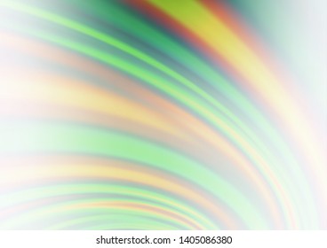 Light Green vector background with curved circles. Shining illustration, which consist of blurred lines, circles. The template for cell phone backgrounds.