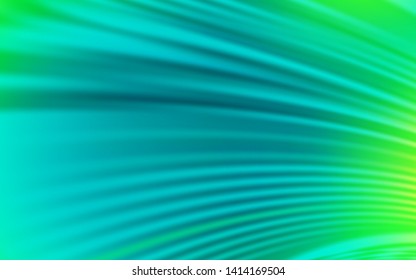 Light Green vector background with curved lines. Modern gradient abstract illustration with bandy lines. Pattern for your business design.