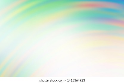 Light Green vector background with curved lines. An elegant bright illustration with gradient. Colorful wave pattern for your design.
