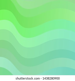 Light Green vector background with curved lines. Gradient illustration in simple style with bows. Pattern for websites, landing pages.