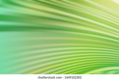 Light Green vector background with curved lines. Colorful illustration in abstract style with gradient. Colorful wave pattern for your design.