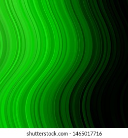 Light Green vector background with curved lines. Illustration in abstract style with gradient curved.  Template for your UI design.