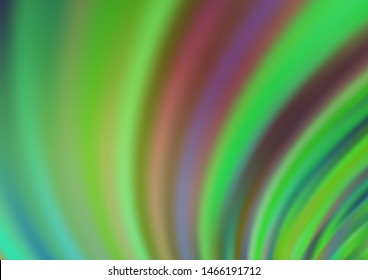 Light Green vector background with curved circles. Shining crooked illustration in marble style. A completely new marble design for your business.