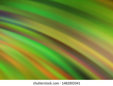 Light Green vector background with curved circles. Creative geometric illustration in marble style with gradient. The template for cell phone backgrounds.