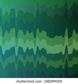 Light Green vector background with curved lines. Abstract illustration with gradient bows. Pattern for commercials, ads.