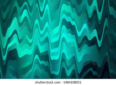 Light Green vector background with curved lines. A circumflex abstract illustration with gradient. Template for cell phone screens.
