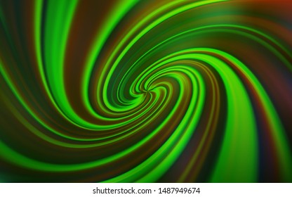 Light Green vector background with curved lines. Modern gradient abstract illustration with bandy lines. Pattern for your business design.