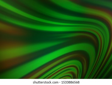 Light Green vector background with curved circles. Creative geometric illustration in marble style with gradient. Marble design for your web site.