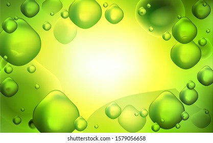 Light Green vector background with curved circles. A completely new color illustration in memphis style. The elegant pattern for brand book.