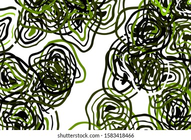 Light Green vector background with curved lines. Brand new colorful illustration in simple style. Colorful wave pattern for your design.
