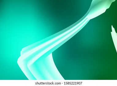 Light Green vector background with curved lines. A completely new colorful illustration in simple style. Abstract design for your web site.
