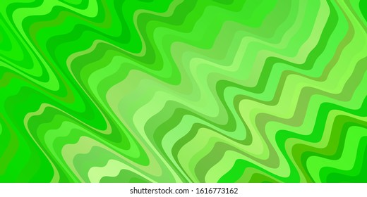 Light Green vector background with curved lines. Colorful abstract illustration with gradient curves. Template for your UI design.
