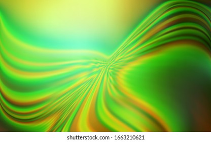 Light Green vector background with curved lines. Modern gradient abstract illustration with bandy lines. A new texture for your  ad, booklets, leaflets.