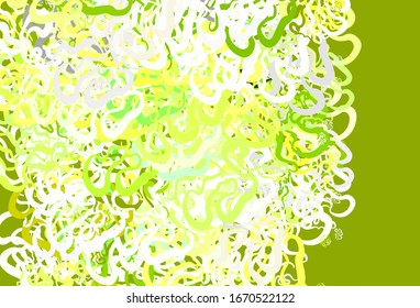 Light Green vector background with curved lines. A circumflex abstract illustration with gradient. Pattern for your business design.