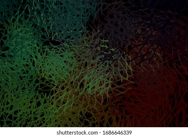 Light Green vector background with curved lines. Shining colorful illustration in simple style. Colorful wave pattern for your design.
