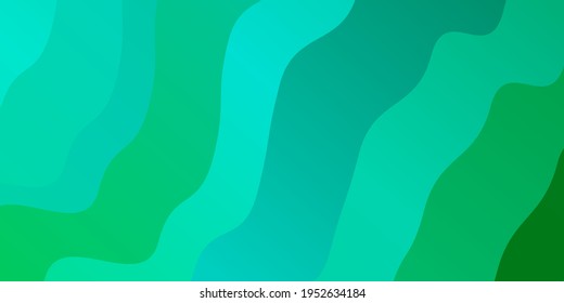 Light Green vector background with curved lines. Bright sample with colorful bent lines, shapes. Pattern for ads, commercials.