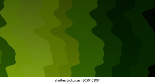 Light Green vector background with curved lines. Gradient illustration in simple style with bows. Pattern for websites, landing pages.