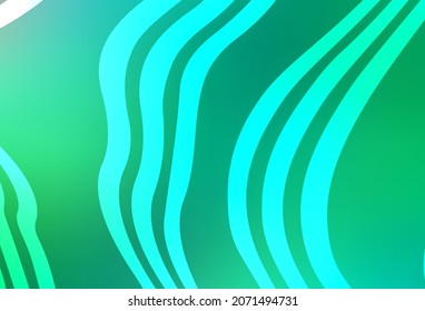 Light Green vector background with curved lines. Shining colorful illustration in simple curve style. A sample for your ideas.