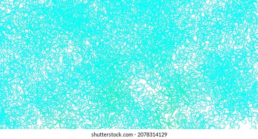 Light green vector background with curved lines. Colorful illustration in circular style with lines. Pattern for booklets, leaflets.