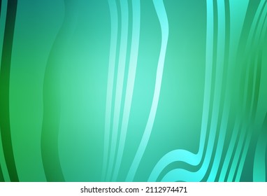 Light Green vector background with curved lines. Creative illustration in halftone style with gradient. Abstract design for your web site.