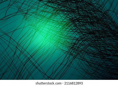 Hellgrüner Vektorhintergrund mit geschwungenen Linien. Farbige Illustration im abstrakten Stil mit Farbverlauf. Neue Komposition für Ihr Markenbuch.
