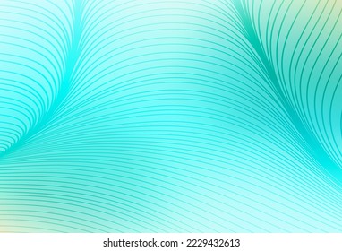 Light Green vector background with curved lines. Colorful gradient illustration in simple style with lines. Business design for posters, banners.
