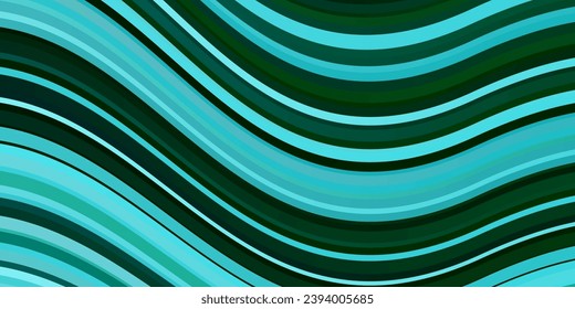 Light Green vector background with curved lines. Brand new colorful illustration with bent lines. Pattern for busines booklets, leaflets