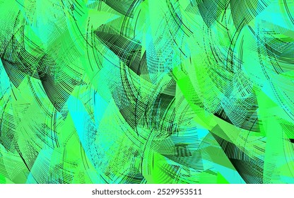 Fondo de Vector verde claro con líneas curvas. Nueva ilustración colorida en estilo curvo. Textura para folletos, folletos.