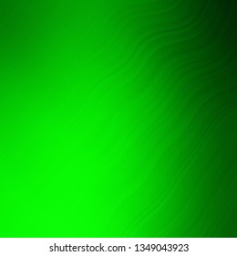 Light Green vector background with curves. Colorful illustration in abstract style with bent lines. Template for cellphones.