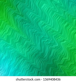 Light Green vector background with curves. Colorful geometric sample with gradient curves.  Pattern for busines booklets, leaflets