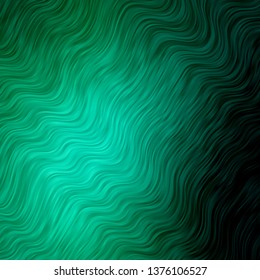 Light Green vector background with curves. Colorful abstract illustration with gradient curves. Pattern for websites, landing pages.