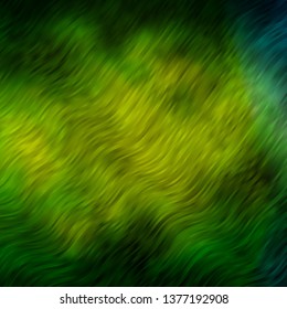 Light Green vector background with curves. Illustration in abstract style with gradient curved.  Pattern for booklets, leaflets.