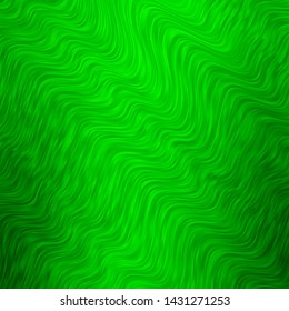 Light Green vector background with curves. Colorful illustration, which consists of curves. Best design for your ad, poster, banner.