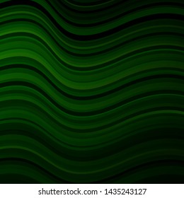 Light Green vector background with curves. Brand new colorful illustration with bent lines. Pattern for websites, landing pages.