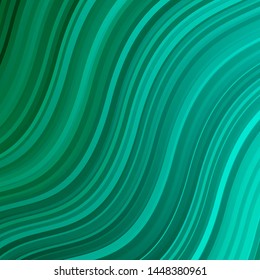 Light Green vector background with curves. Colorful illustration with curved lines. Smart design for your promotions.